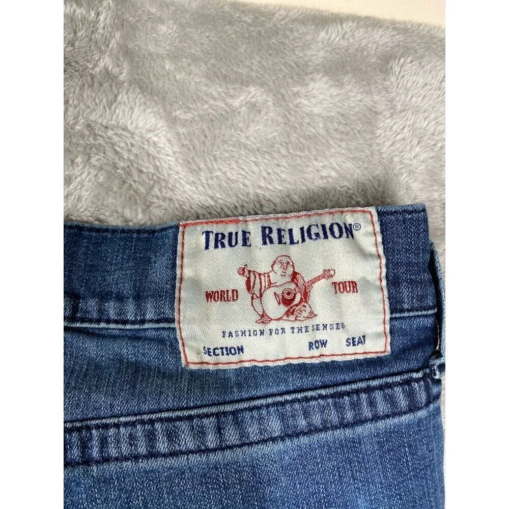 True Religion Devin Loose Straight Jeans Men’s Size 36X26 Medium Wash - Picture 6 of 14